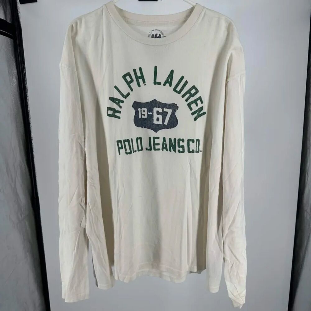 Ralph Lauren Polo Jeans CO. 19-67 Shield Long Sleeve Shirt Size XL